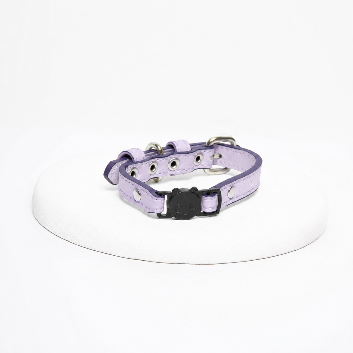Collar cuero vegano gato | Purple Bloom