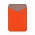 Tarjetero cuero vegano | Naranja & Taupe