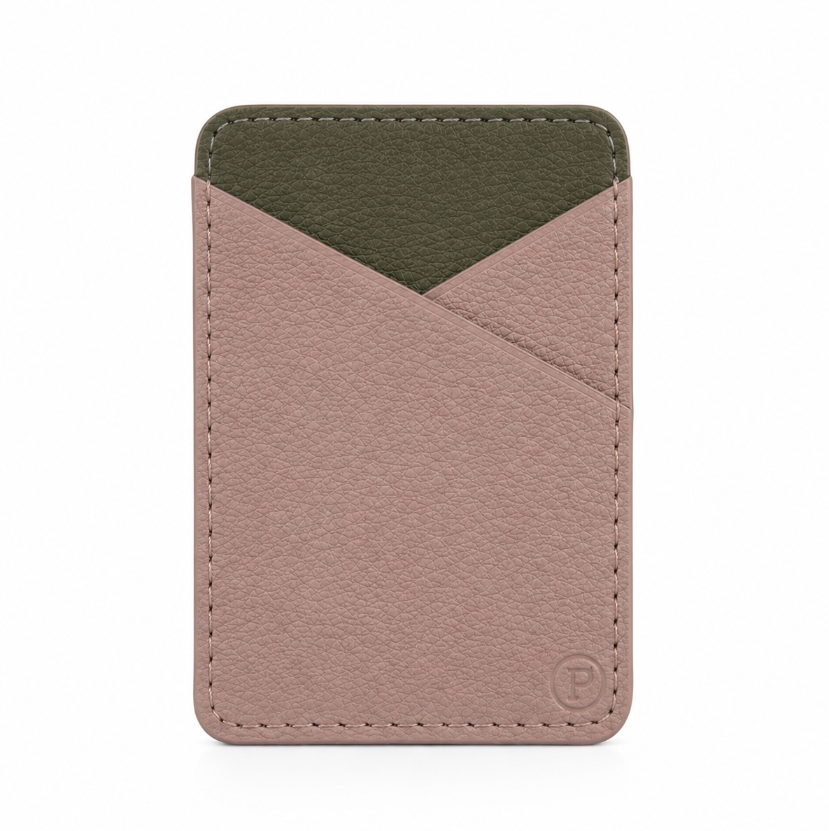 Tarjetero cuero vegano | Oliva & Taupe