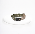 Collar cuero vegano gato | Oliva & Taupe